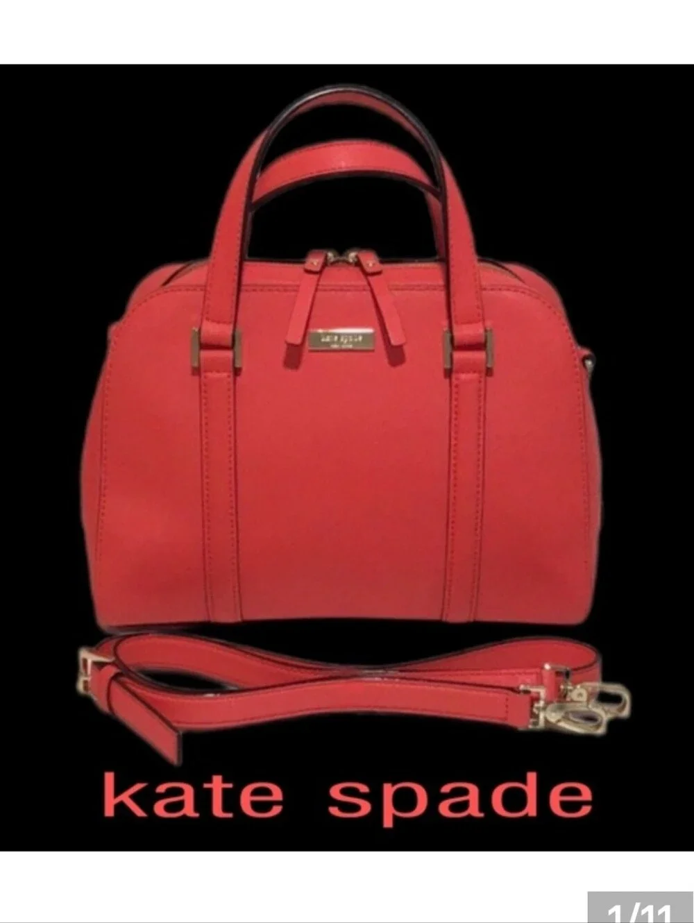 kate Spade-Felix Satchel. Red.
